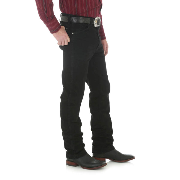 933SEWK Wrangler Men's Cowboy Cut Silver Edition Slim Fit Black Jean - 31x30