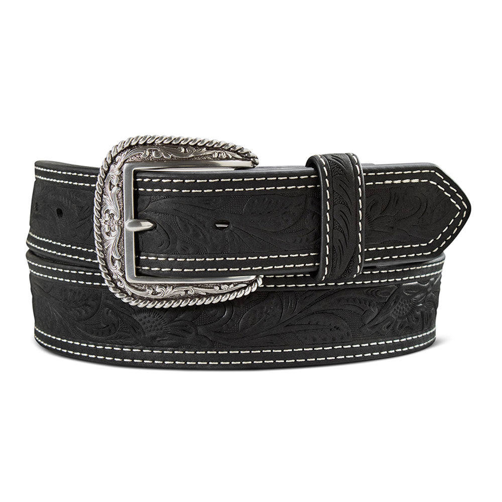 A1012401 Ariat Men's Double Stitch Western Belt - Black