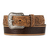 A1042902 Ariat Men's 1 1/2" Crocodile Inlay Embossed Tabs Belt