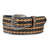 A1045602 Ariat Men's 1 1/2" Diamond Floral Embossed Western Belt - Brown