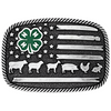A1049S Montana Silversmiths 4-H Livestock Attitude Belt Buckle