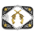 A1078P Montana Silversmiths Six Shooter Buckle