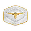 A1079P Montana Silversmiths On the Range Longhorn Buckle