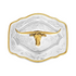 A1079P Montana Silversmiths On the Range Longhorn Buckle