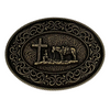 A1080C Montana Silversmiths Faith in Him Christian Cowboy Buckle