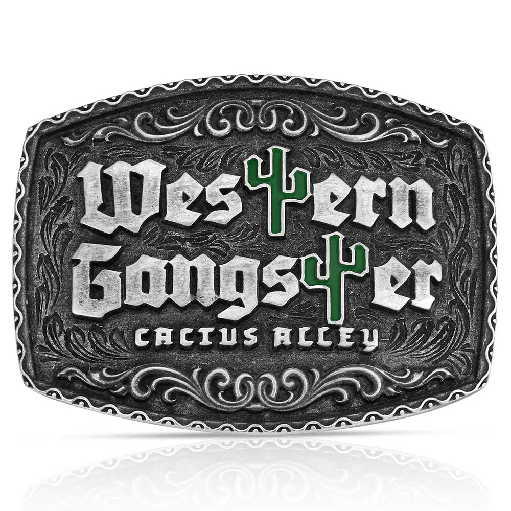 A1084CA Montana Silversmiths Western Gangster Buckle