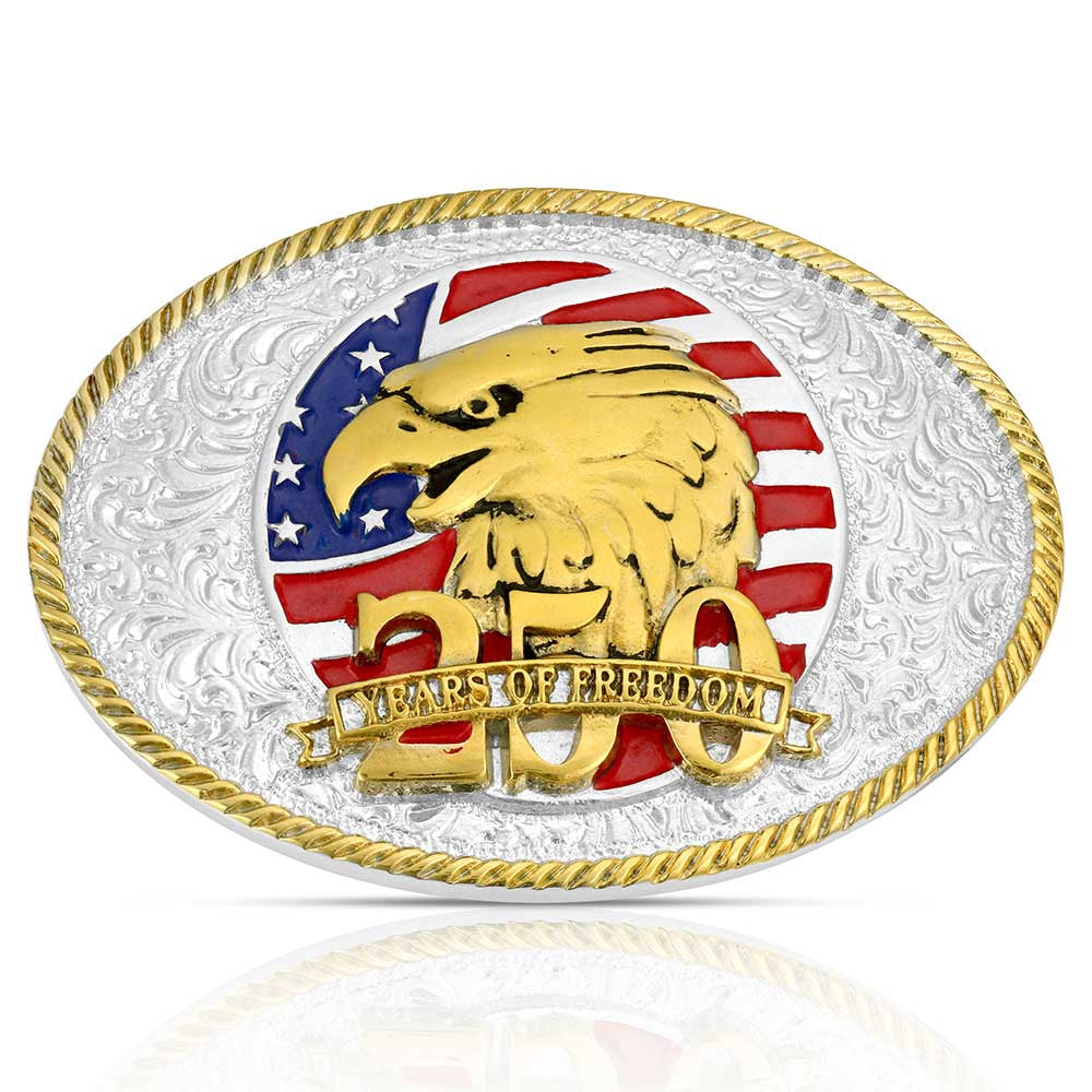 A1098P Montana Silversmiths 250 Years of Freedom Buckle