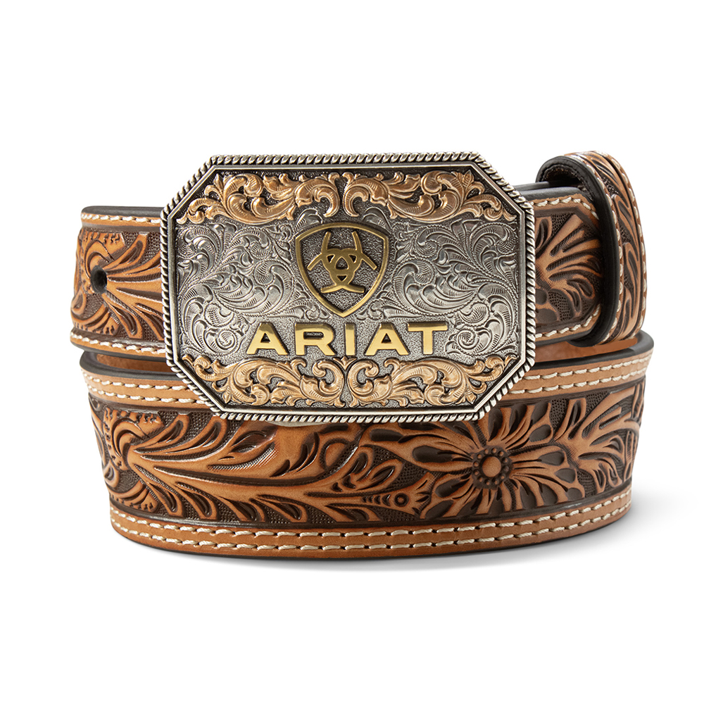 A1309108 Ariat Youth Western Belt with Ariat Logo Buckle
