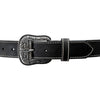 A1523401 Ariat Women's Heavy Stitched Edge Leather Belt - Black