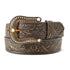 A1567702 Ariat Ladies 1 1 /2" Floral Embossed Western Belt - Brown