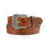 A1568702 Ariat Women's Floral Embossed Leather Belt - Brown