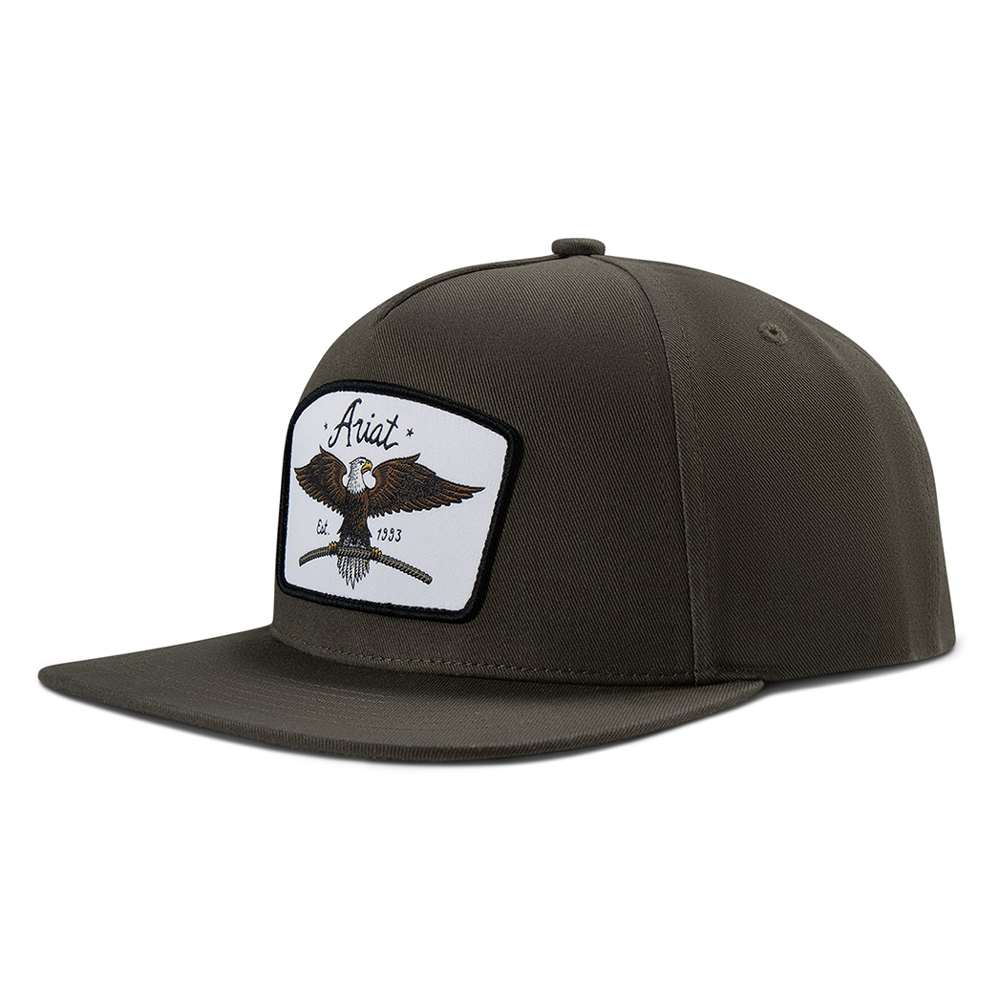 A2900027248 Ariat Men's Snap Back Eagle Patch Cap - Olive