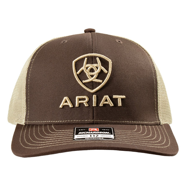 A300003102 Ariat Men's Shield Logo Ball Cap - Brown