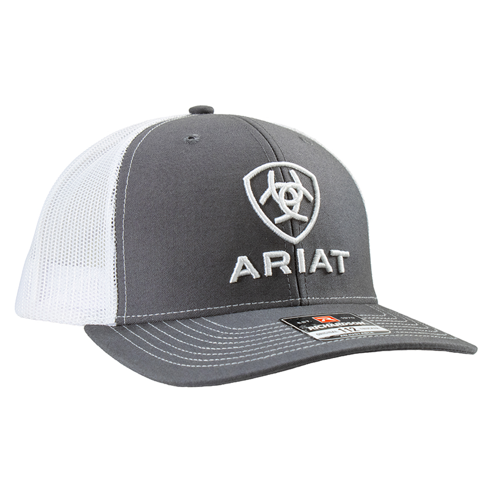 A300003206 Ariat Men's Center Shield Embroidered Ball Cap - Grey