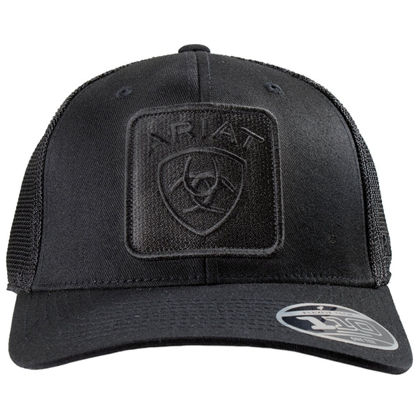A300064301 Ariat Men's Flexfit 110 Snapback Logo Patch Ball Cap - Black