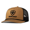 A300090008 Ariat Men's R112 Snap Back Cap - Embroidered Logo - Tan