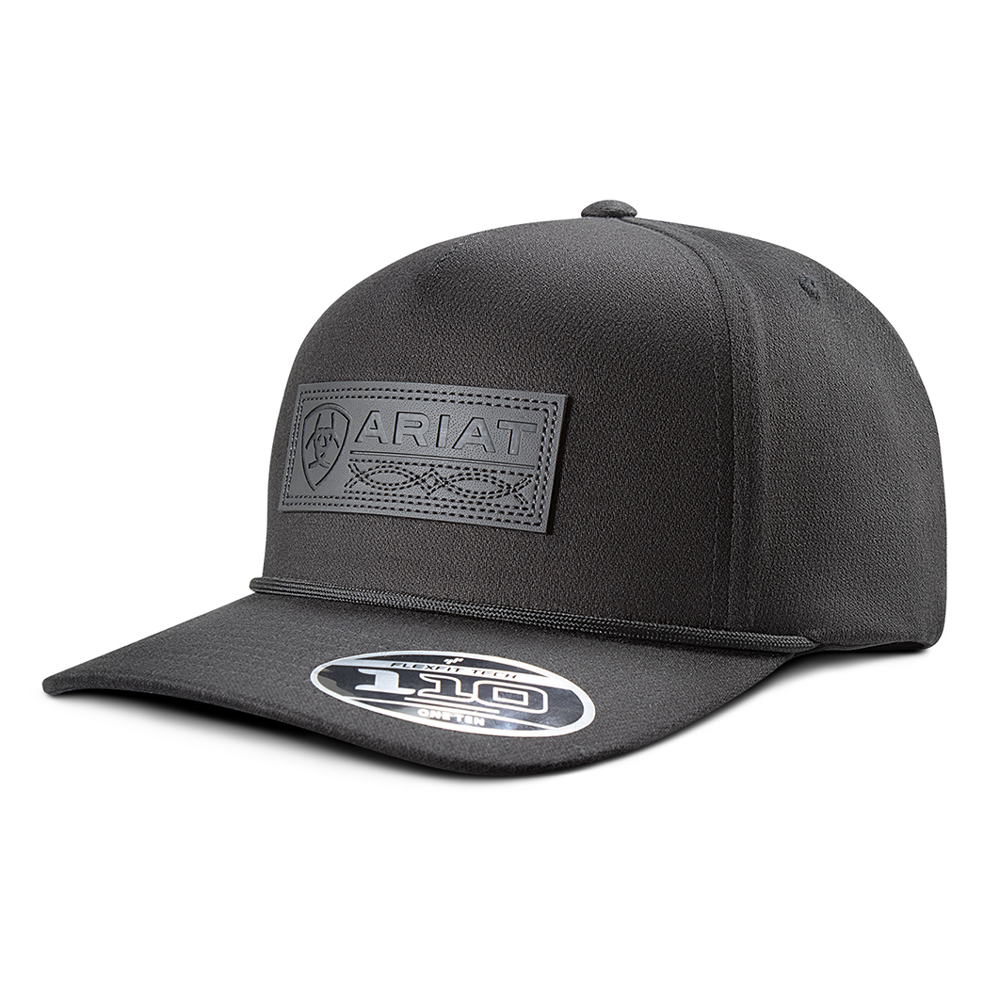 A300090301 Ariat Men's Flexfit 110 Logo Patch Ball Cap - Black