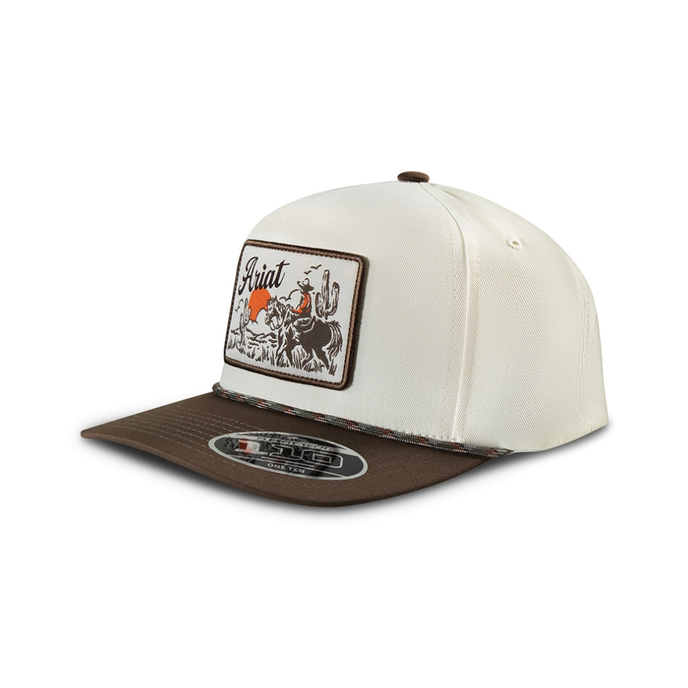 A300095892 Ariat Men's F110 Desert Patch Snap Back Ball Cap - Tan / Brown