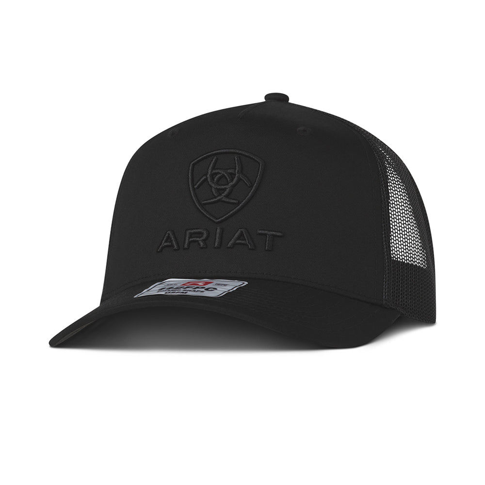 A300097801 Ariat Men's 3D Logo Embroidered Snap Back Cap - Black