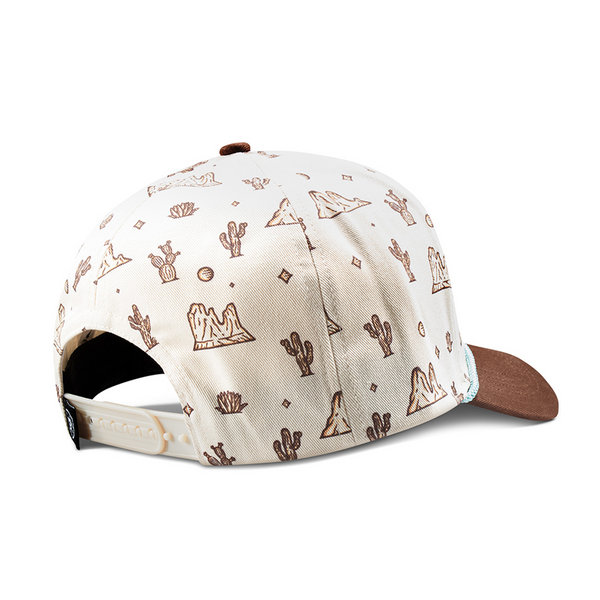 A300098108 Ariat Ladies Cactus Print Rope Snap Back Cap - Tan