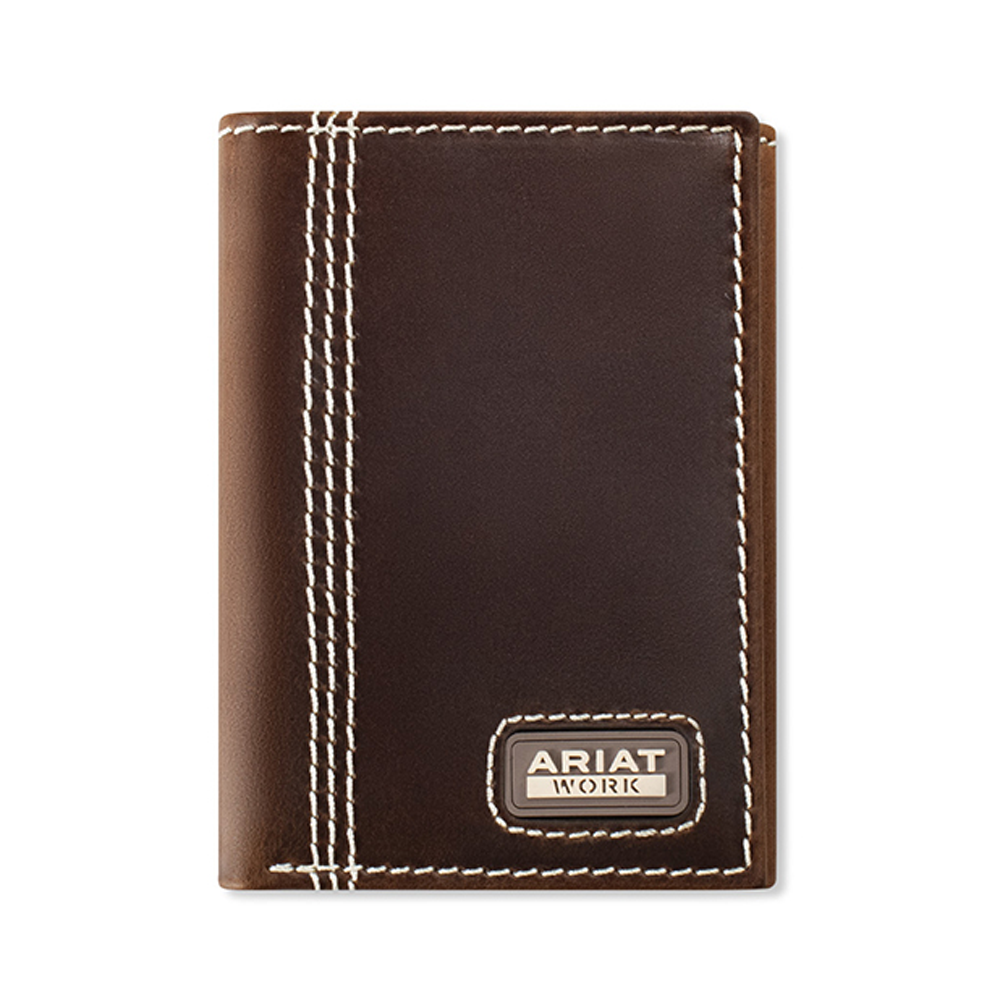 A3403602 Ariat Utility Leather Trifold Wallet