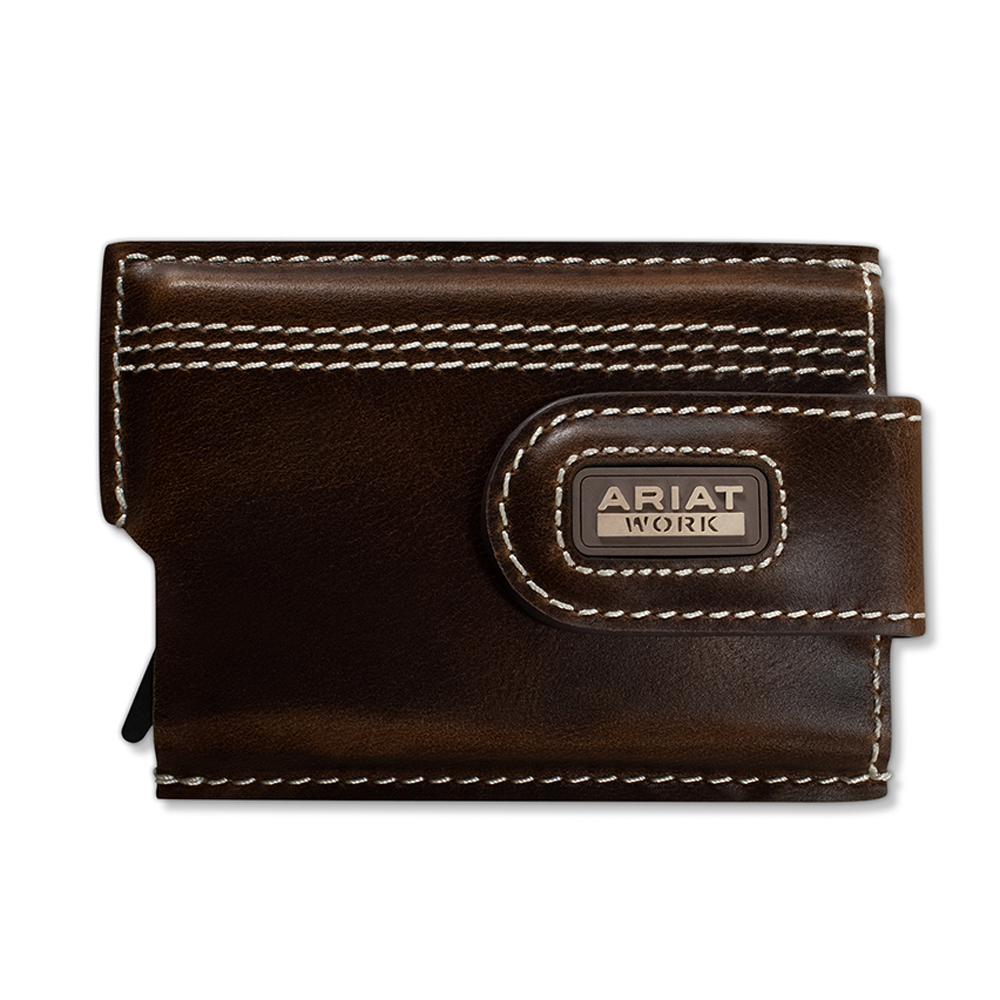A3403702 Ariat Utility Leather Wallet with Magnetic Clip