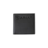 A3546001 Ariat Men's Logo Embossed Oversized Bifold Leather Wallet - Black