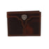 A3550202 Ariat Men's Center Bump Shield Logo Bifold Wallet - Brown