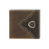 A35622282 Ariat Bifold Overlay Shield Brown Rowdy Leather Wallet