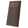 A3563402 Ariat Men's Trifold Bug Stitch Wallet - Brown