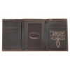 A3566402 Ariat Trifold Leather Wallet with Ariat Patch - Brown