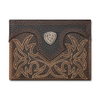 A3567902 Ariat Men's Boot Stitch Bi-Fold Leather Wallet