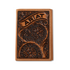 A3568108 Ariat Banner Tooled Leather Trifold Wallet