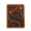 A3568208 Ariat Banner Tooled Leather Bifold Flip Style Wallet