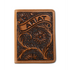 A3568208 Ariat Banner Tooled Leather Bifold Flip Style Wallet
