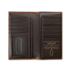A3568844 Ariat Tooled Leather Logo Rodeo Wallet