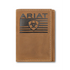 A3570044 Ariat Mens' Trifold Flag Embossed Wallet - Medium Brown