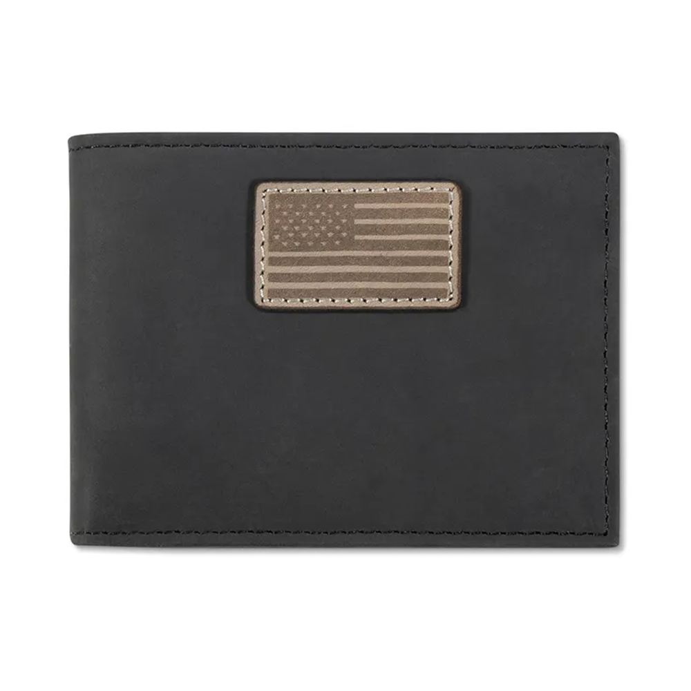 A3570401 Ariat Men's Bifold Flag Patch - Black