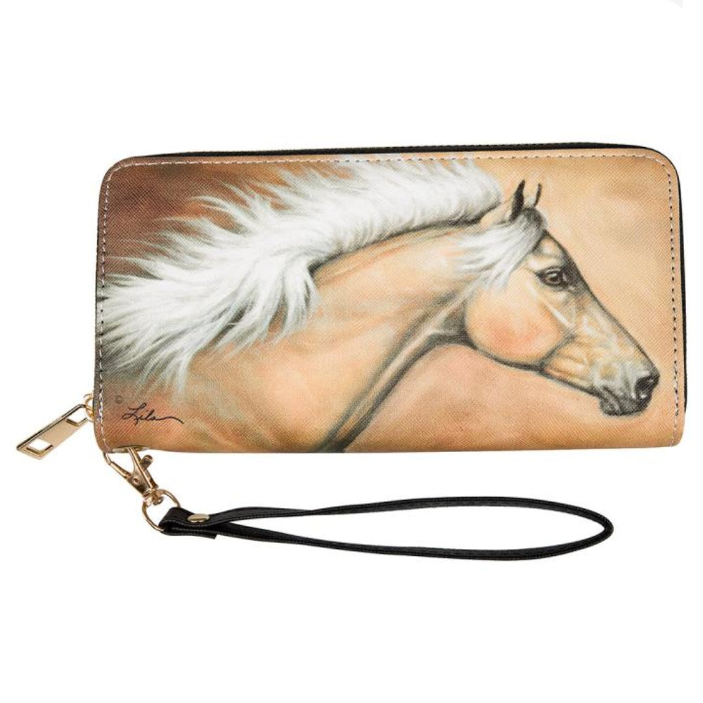 A513 Kelley and Company Horse Clutch Wallet - Palomino