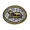 A543 Montana Silversmiths Two Tone Rope & Barbed Wire Classic Impressions Christian Cowboy Attitude Buckle