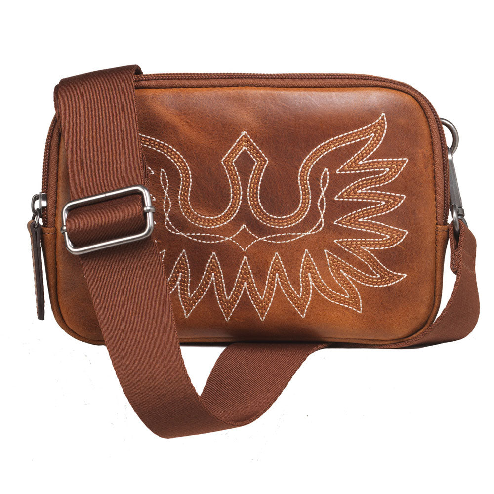 ariat leather backpack Ariat Women's Casanova Brown Belt Bag