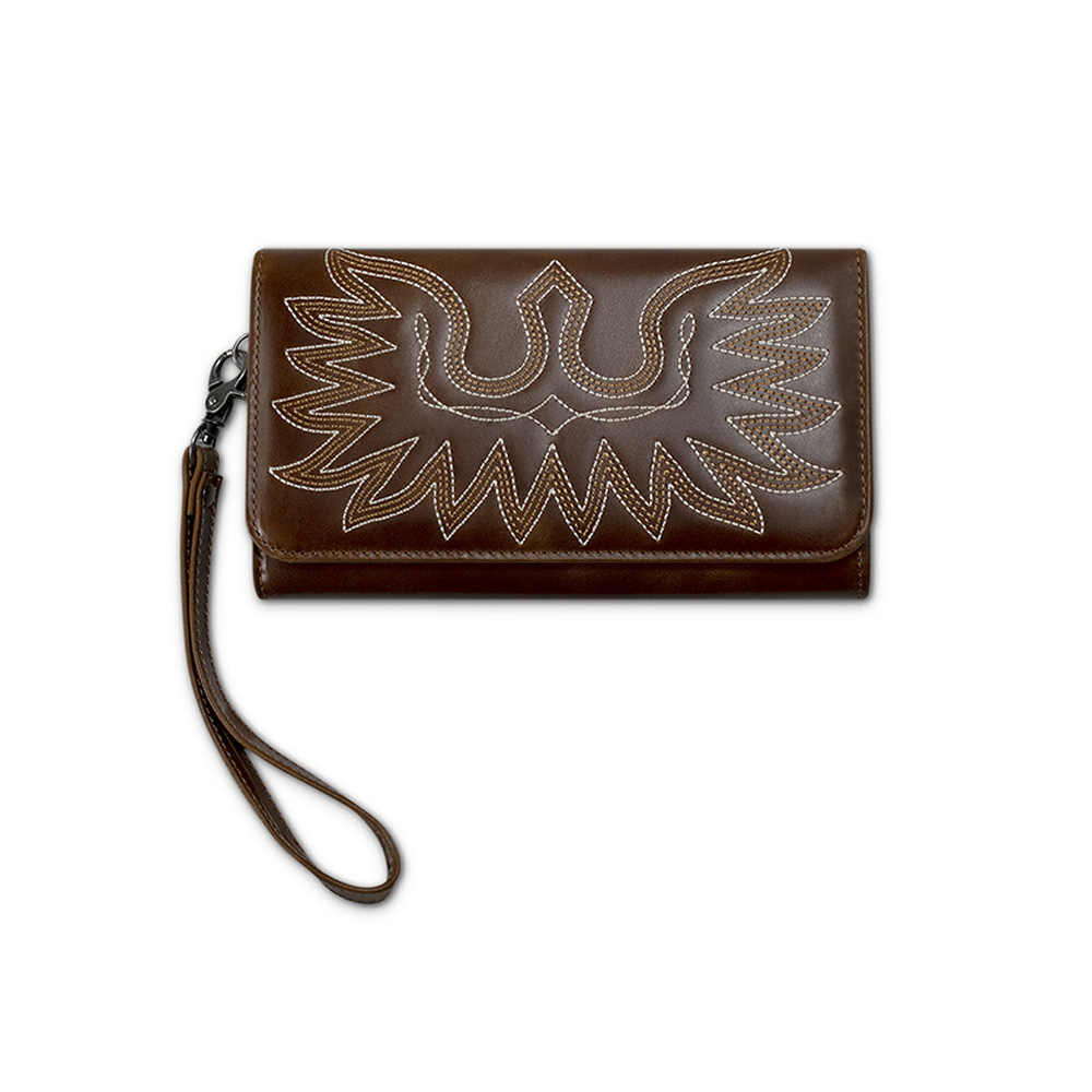 A770021602 Ariat Casanova Clutch Wallet Purse - Brown