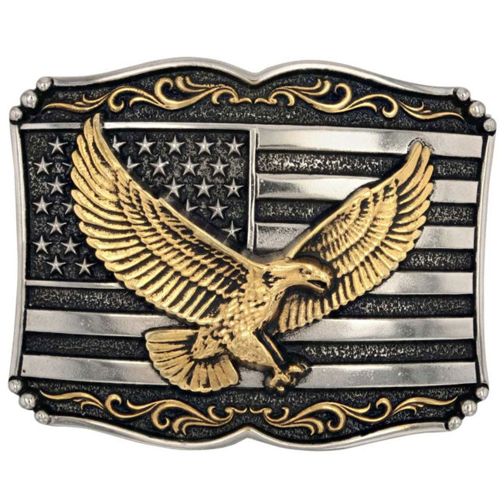 Montana Silversmiths Stars & Stripes USA Flag Hat Feather