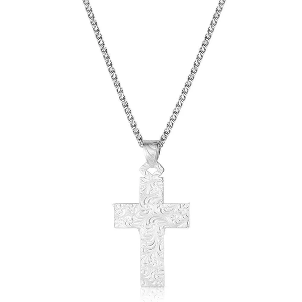 AMNC6576 Montana Silversmiths Under Open Skies American Made Cross Necklace