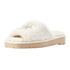 AR2697 Ariat Women's Cozy Chic Square Toe Slide Slipper - Fuzzy Cream