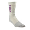 AR2908 Ariat Women's Midweight Merino Wool Blend Steel Toe Work Sock 2 Pair Multi Color Pack - Medium