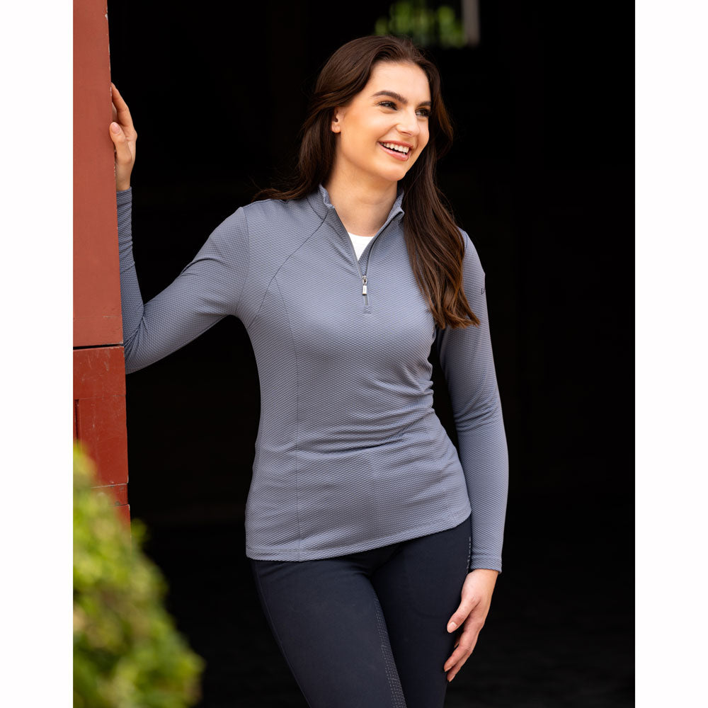 IT04011 LeMieux Ladies Alice Long Sleeve Quarter Zip - Jay Blue