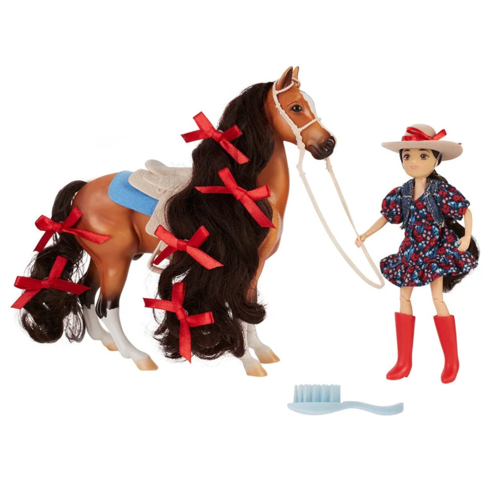 B-FS-10651 Breyer Freedom Series Nora & Boots Western Horse & Rider Set