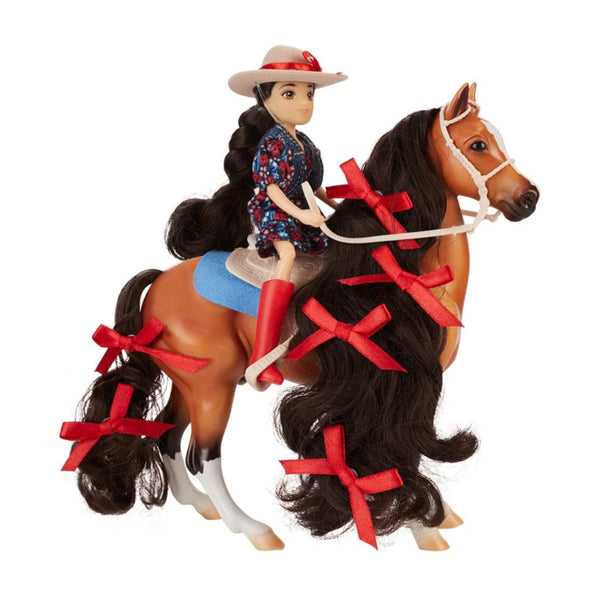 B-FS-10651 Breyer Freedom Series Nora & Boots Western Horse & Rider Set