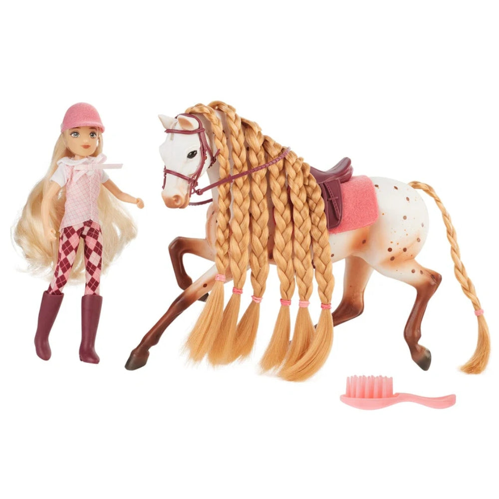 B-FS-10652 Breyer Freedom Series Tess & Birdie English Rider with Horse Set